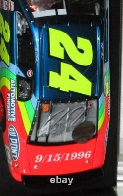 1996 Jeff Gordon #24 Dupont Dover Win Dual Autographed Liquid Color Car#85/96