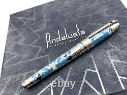 2003 S. T. Dupont Limited Edition Andalusia Platinum Turquoise Fountain Pen 18k M