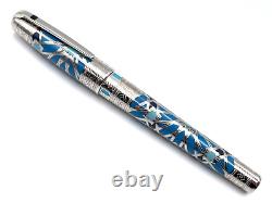 2003 S. T. Dupont Limited Edition Andalusia Platinum Turquoise Fountain Pen 18k M