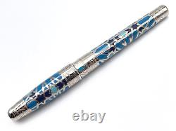 2003 S. T. Dupont Limited Edition Andalusia Platinum Turquoise Fountain Pen 18k M