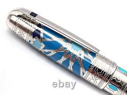 2003 S. T. Dupont Limited Edition Andalusia Platinum Turquoise Fountain Pen 18k M