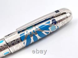 2003 S. T. Dupont Limited Edition Andalusia Platinum Turquoise Fountain Pen 18k M