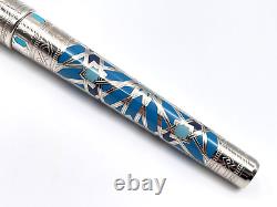 2003 S. T. Dupont Limited Edition Andalusia Platinum Turquoise Fountain Pen 18k M