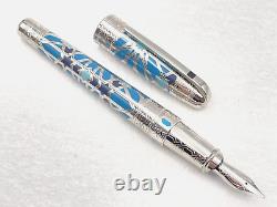 2003 S. T. Dupont Limited Edition Andalusia Platinum Turquoise Fountain Pen 18k M