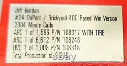 2004 JEFF GORDON #24 DuPont BRICKYARD 400 Raced Version- Tire Piece 124 Diecast