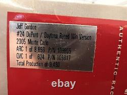 2005 Jeff Gordon #24 DuPont Daytona Raced Win Version 124 NASCAR Action MIB