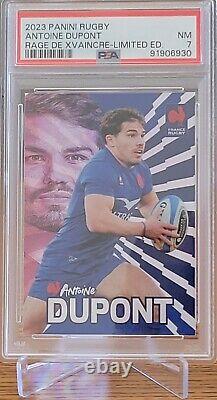 2023 Panini Rugby Antoine Dupont Rage De Xvaincre- Limited Edition PSA NM-MT 7