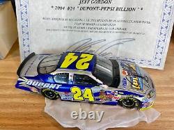 Action Jeff Gordon SIGNED with COA 2004 DuPont Pepsi Billion Dollar 1/24 Diecast