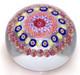 Antique Baccarat France 5 Ring Dupont Era Mini Art Glass Crystal Paperweight