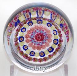 Antique BACCARAT France 5 Ring Dupont Era MINI Art Glass Crystal Paperweight
