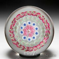 Baccarat Dupont open concentric millefiori glass art paperweight