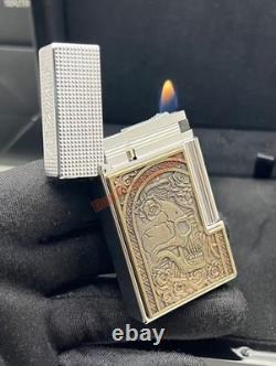 Brand-new S. T. Dupont Limited Edition Silver Skull Inflatable Lighter