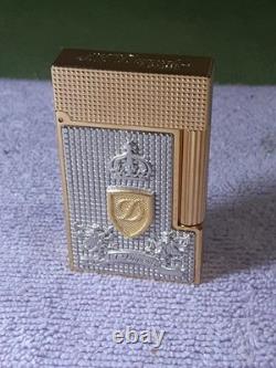 Chapado-Vapo Gold Silver W-Double Burner Gas Lighter Limited Edition Used