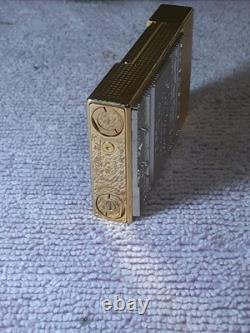 Chapado-Vapo Gold Silver W-Double Burner Gas Lighter Limited Edition Used