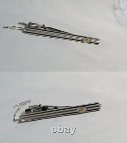 Dupont D Logo Stripe Line Tie Pin Silver Gold Rare Limited Edition
