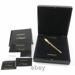 Dupont Pharaoh Limited Edition 18K M Nib Fountain Pen Gold Case Rare