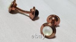 Dupont Reflection Reversible Cufflinks Shell Black Pink Bronze Limited Edition