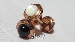 Dupont Reflection Reversible Cufflinks Shell Black Pink Bronze Limited Edition