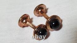 Dupont Reflection Reversible Cufflinks Shell Black Pink Bronze Limited Edition