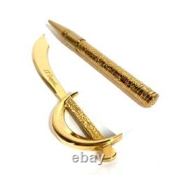 Import duty included S. T. Dupont Pirates of Caribbean Gold Metal Ballpoint Pen &