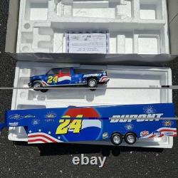 Jeff Gordon 2002 DuPont Pepsi Flames Brookfield Dually Car Hauler 1/24 Diecast