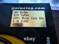 Jeff Gordon #24 Dupont 2001 Chevy RCCA 1/24 Elite & 1/64 HO Car Diecast SET