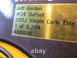 Jeff Gordon #24 Dupont 2002 1/24 Chevy Monte Carlo Action RCCA Elite #1635/3204