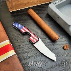 Les Fines Lames Le Petit Cigar Cutter Folding Knife USA Flag Limited Edition