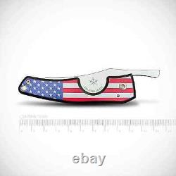 Les Fines Lames Le Petit Cigar Cutter Folding Knife USA Flag Limited Edition