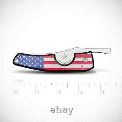 Les Fines Lames Le Petit Cigar Cutter Folding Knife USA Flag Limited Edition