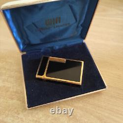 Lighter Dupont Black Laque De Chine Gold Plated LIMITED EDITION Chinese letter