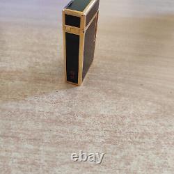 Lighter Dupont Black Laque De Chine Gold Plated LIMITED EDITION Chinese letter