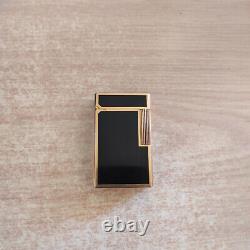 Lighter Dupont Black Laque De Chine Gold Plated LIMITED EDITION Chinese letter