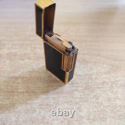 Lighter Dupont Black Laque De Chine Gold Plated LIMITED EDITION Chinese letter