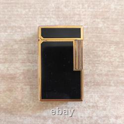 Lighter Dupont Black Laque De Chine Gold Plated LIMITED EDITION Chinese letter