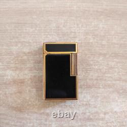 Lighter Dupont Black Laque De Chine Gold Plated LIMITED EDITION Chinese letter