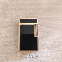 Lighter Dupont Black Laque De Chine Gold Plated LIMITED EDITION Chinese letter