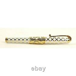 Limited Edition Royal Luxury S. T Dupont Versailles Rb Ballpoin Pen White & Gold