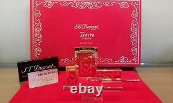 Limited Edition S. T. Dupont Teatro Red Lacquer Five Piece Collector Set #98/250