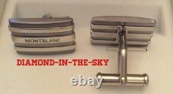 Montblanc Tantalum Stainless Steel Cufflinks 101535 Msrp $615 Limited Edition