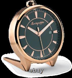 Montegrappa Fortuna Table Clock Pvd Rosegold Idfotcrb Msrp $395 Limited Edition