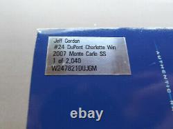 Motorsports AuthenticsJeff Gordon 2007 Concord NC Win DuPont Raced Version