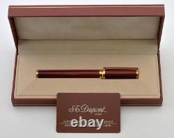 New S. T. Dupont Chairman Grenat Montparnasse Fountain Pen Limited Edition 18k