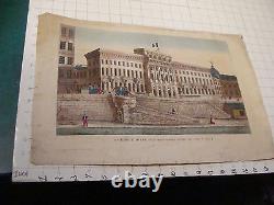 Original Colored Print1800's VUE DE L'HOTEL DES MONNAIES PRISE DU PONT NEUF