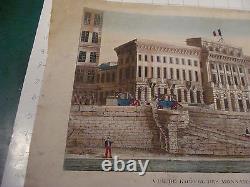 Original Colored Print1800's VUE DE L'HOTEL DES MONNAIES PRISE DU PONT NEUF