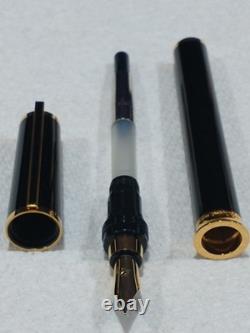Oversized St Dupont 24k Gp Trim 18k 750 Solid Gold Fine Nib Vintage Fountain Pen