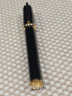 Oversized St Dupont 24k Gp Trim 18k 750 Solid Gold Fine Nib Vintage Fountain Pen
