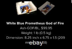 Prometheus White Blue God Of Fire Ceramic Cigar Ashtray Limited Edition