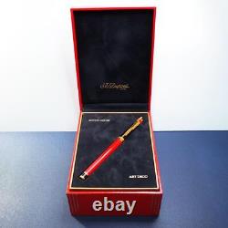 (RARE) S. T. Dupont Fountain Pen 1996 Limited Edition ART DECO 18K