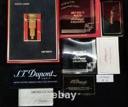 Rare Limited Edition S. T. Dupont 1996 Art Deco Ligne 2 Lighter #552/2500